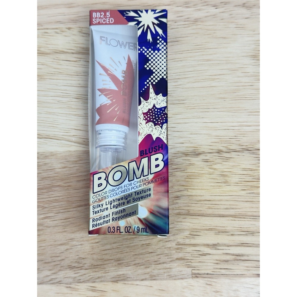 Flower Beauty Blush Bomb Color Drops Shade Spiced BB2.5 0.3 fl oz